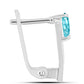 Silberohrringe mit Paraiba Quarz