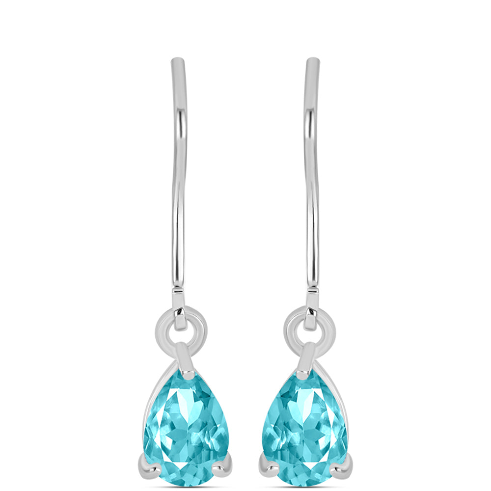 Silberohrringe mit Paraiba Quarz 1 