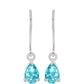 Silberohrringe mit Paraiba Quarz