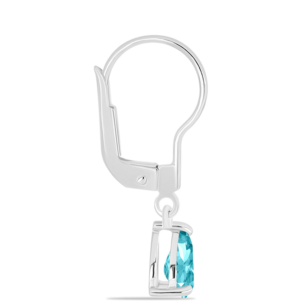 Silberohrringe mit Paraiba Quarz 2 