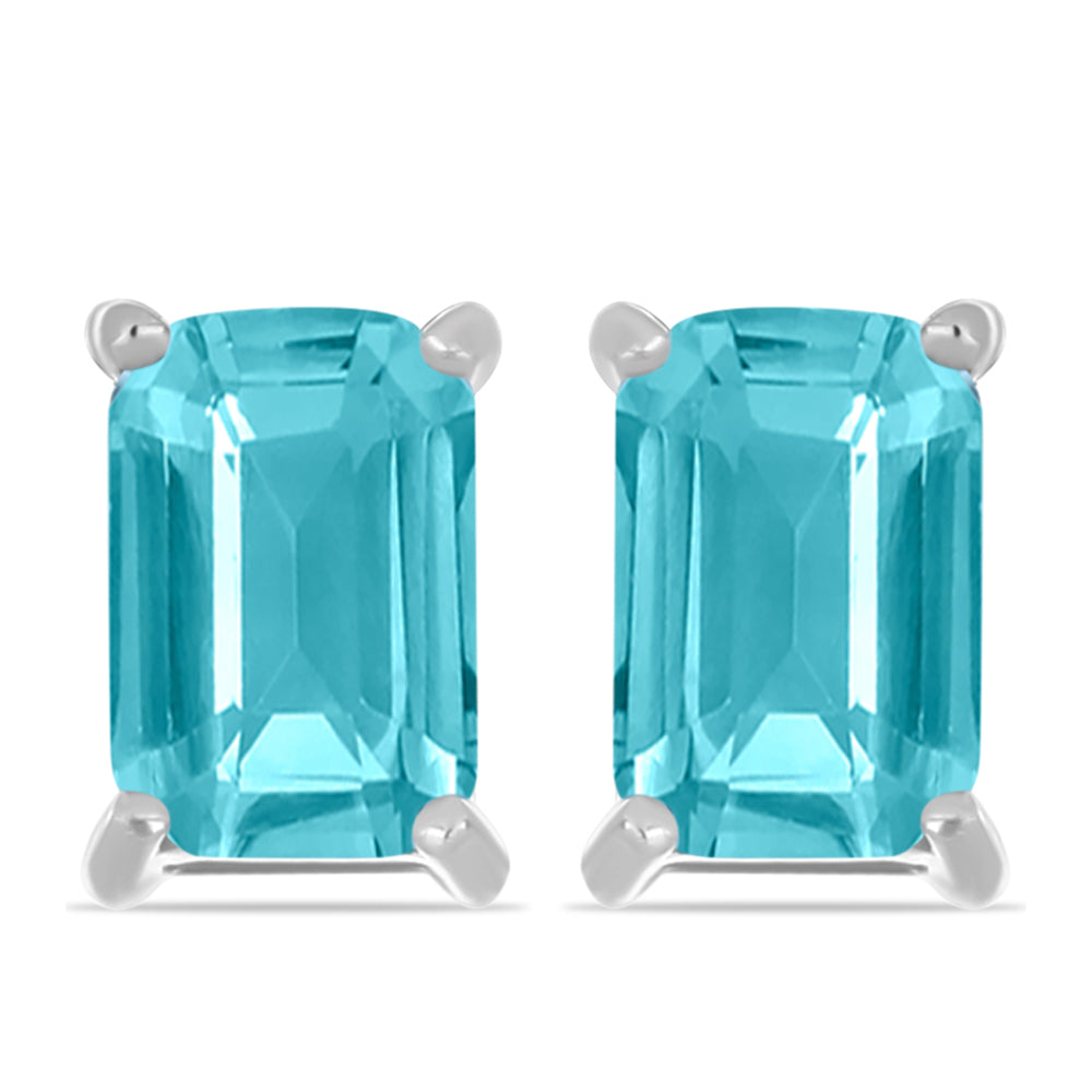 Silberohrringe mit Paraiba Quarz