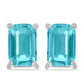 Silberohrringe mit Paraiba Quarz
