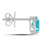 Silberohrringe mit Paraiba Quarz