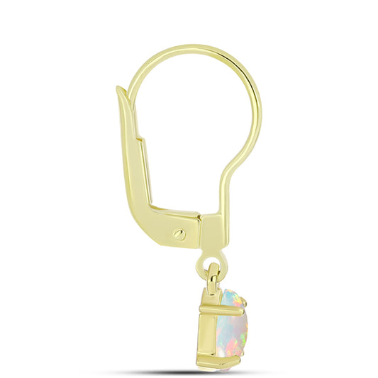 Goldplattierte Silberohrringe mit Welo-Opal