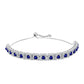 Silberarmband mit australischem blauem Saphir und weißem Topas