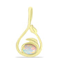 Goldplattierter Silberanhänger mit Welo-Opal
