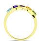 Goldplattierter Silberring mit Barton Granat und marokkanischem Amethyst