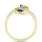 Goldplattierter Silberring mit Barton Granat und marokkanischem Amethyst