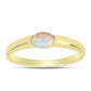 Goldplattierter Silberring mit Welo-Opal
