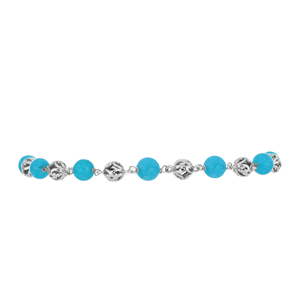 Silberarmband mit Paraiba Quarz