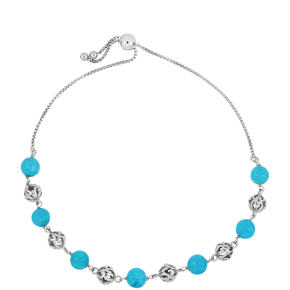 Silberarmband mit Paraiba Quarz