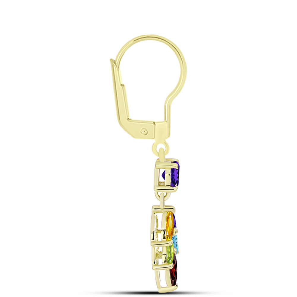 Goldplattierte Silberohrringe mit Barton Granat und marokkanischem Amethyst 2 