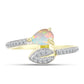 Goldplattierter Silberring mit Welo-Opal und weißem Topas