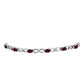 Silberarmband mit Barton Granat und weißem Topas