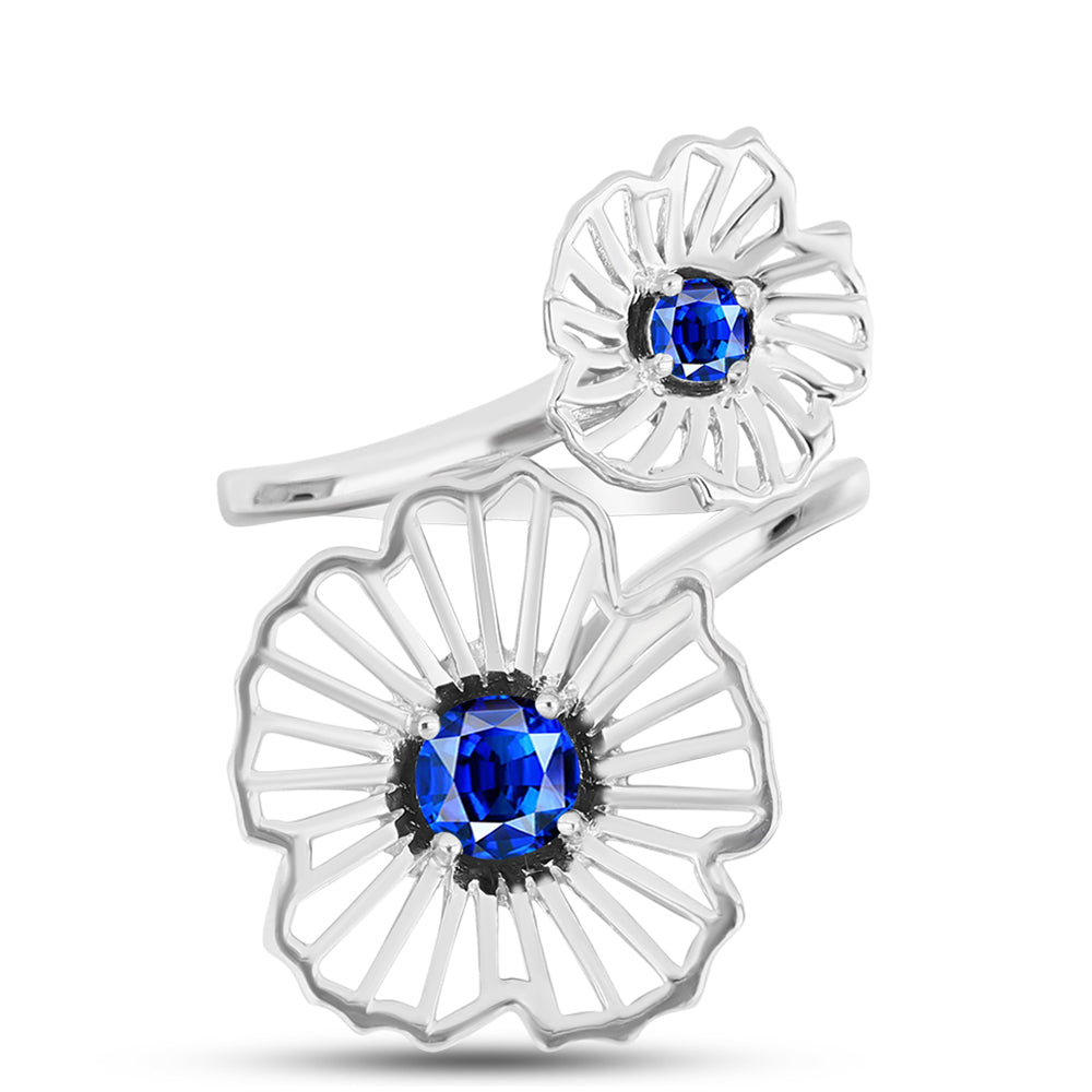 Silberring mit australischem blauem Saphir