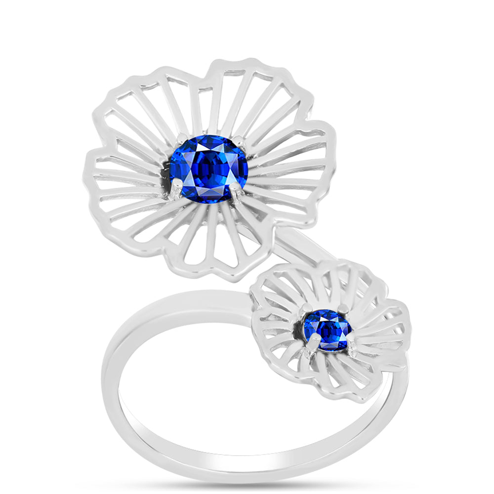 Silberring mit australischem blauem Saphir