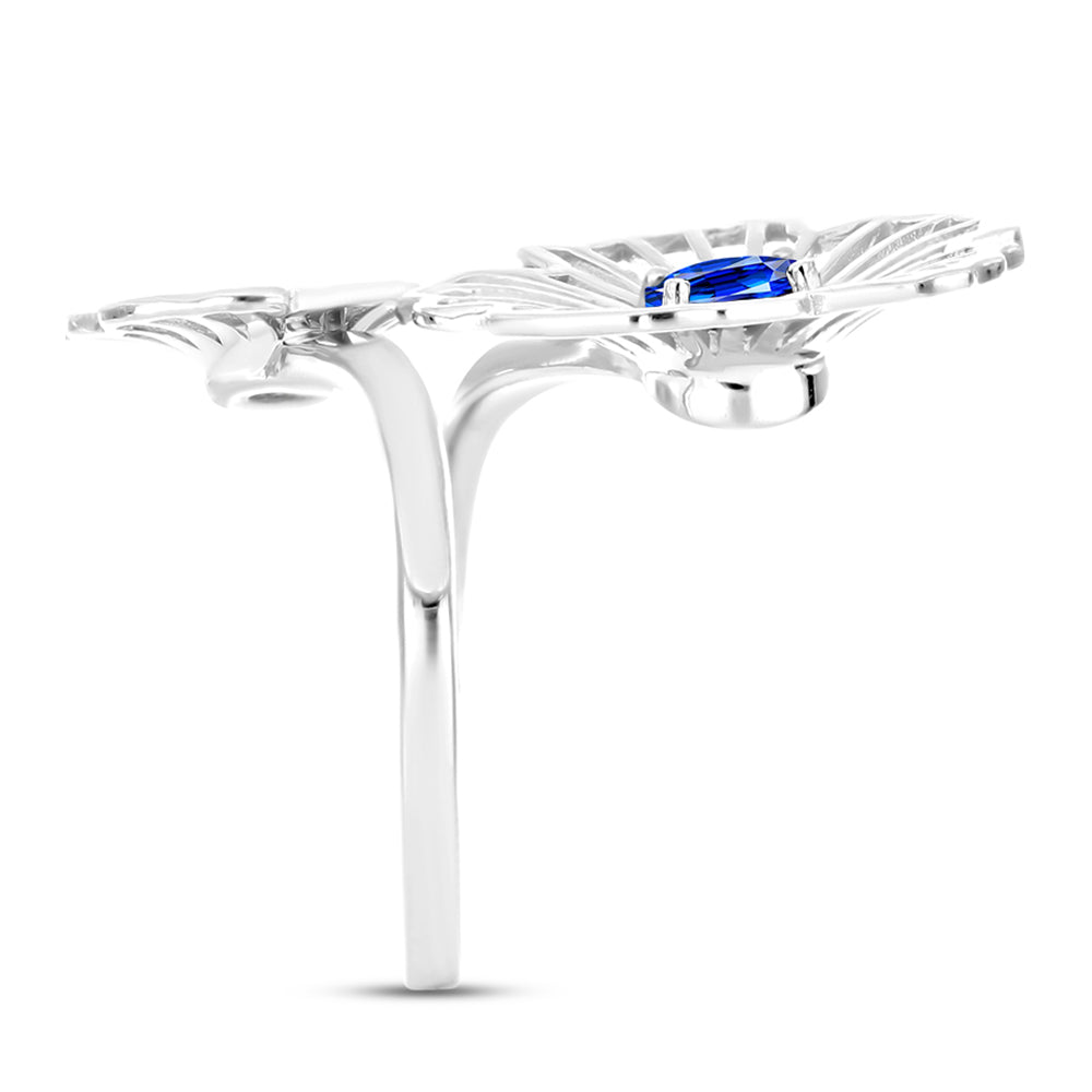 Silberring mit australischem blauem Saphir
