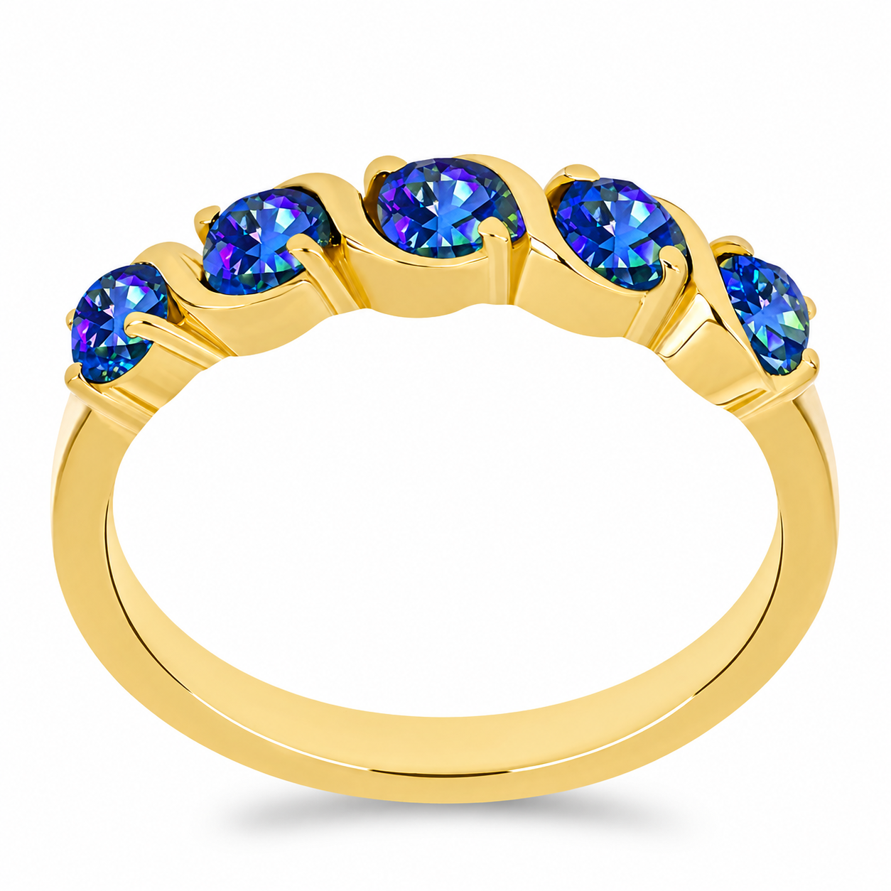 Goldplattierter Silberring mit mystischem Topas 2 