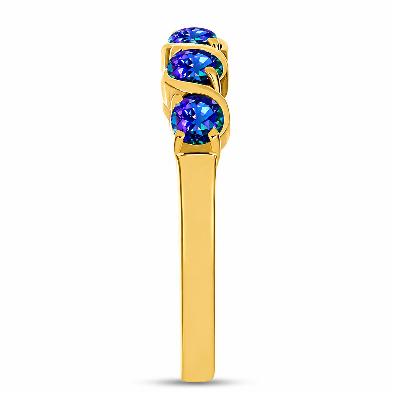 Goldplattierter Silberring mit mystischem Topas 3 