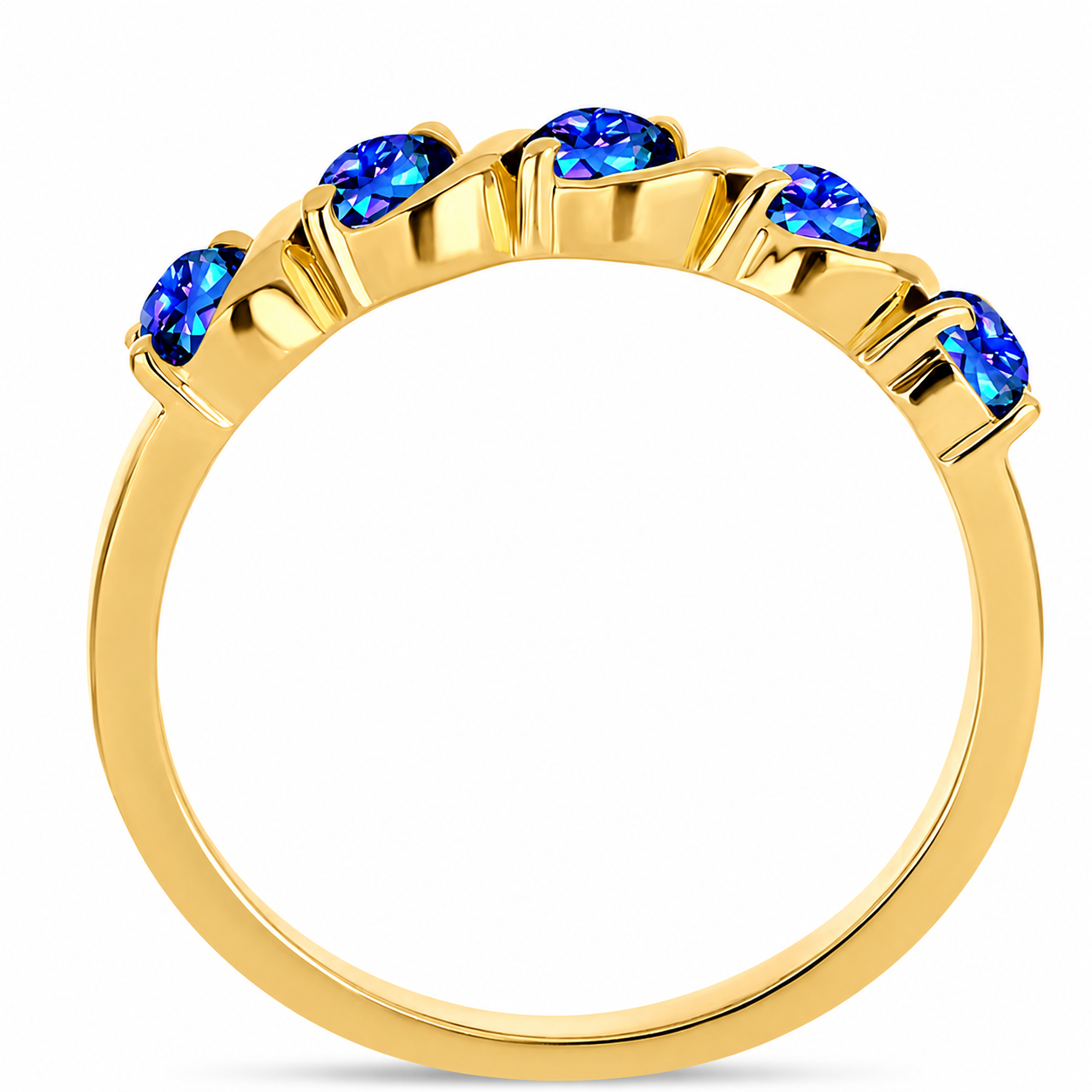 Goldplattierter Silberring mit mystischem Topas 4 