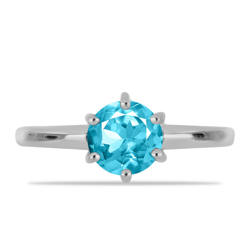 Silberring mit Paraiba Quarz
