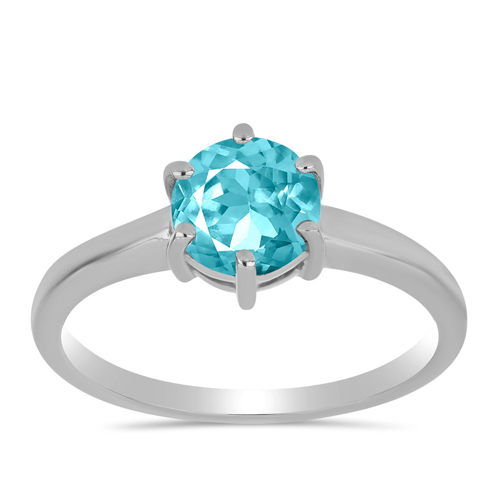 Silberring mit Paraiba Quarz