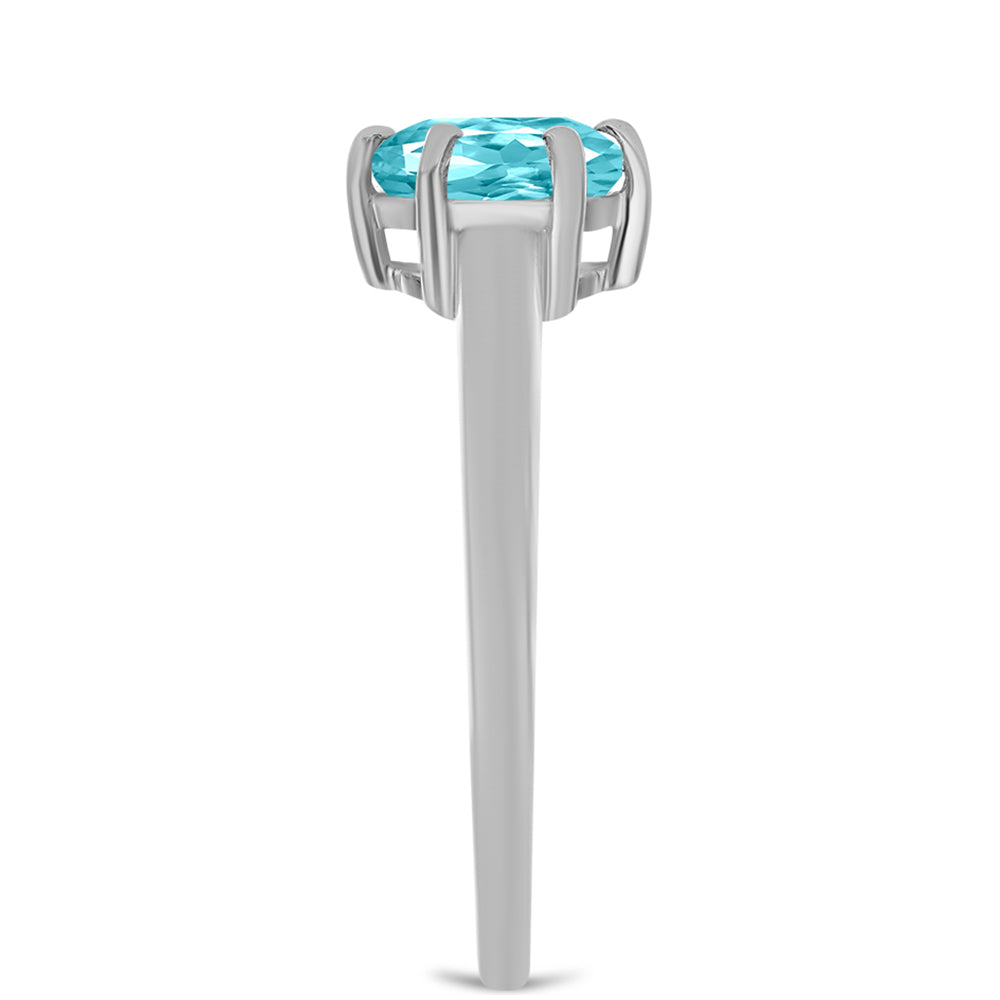 Silberring mit Paraiba Quarz 4 