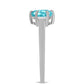 Silberring mit Paraiba Quarz