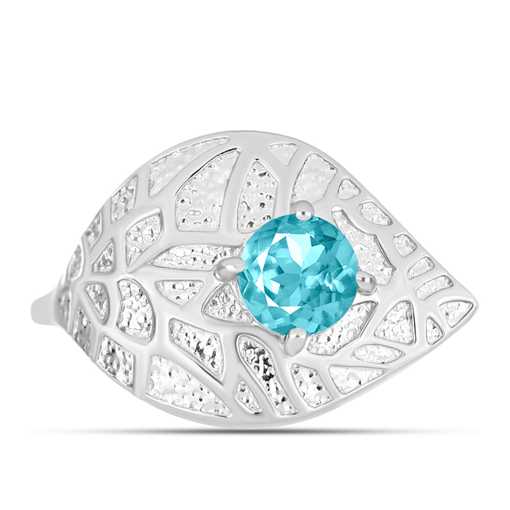 Silberring mit Paraiba Quarz