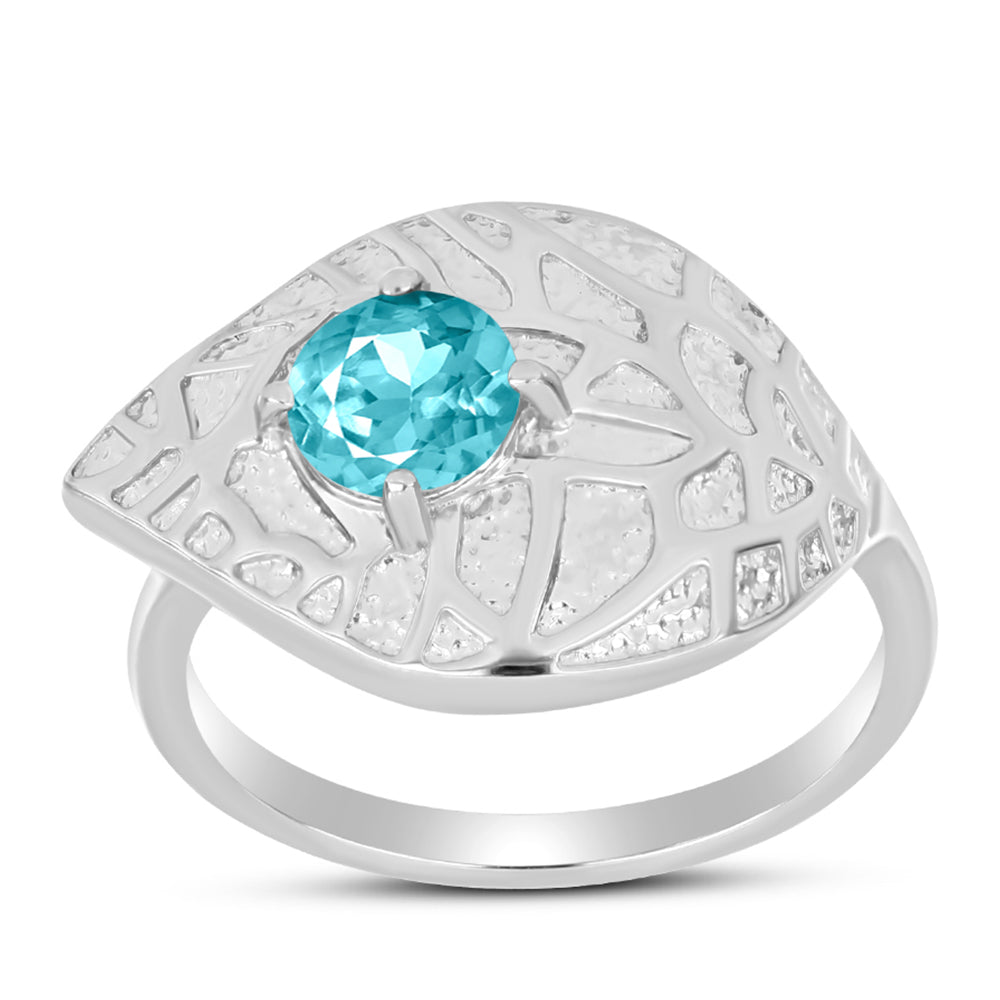Silberring mit Paraiba Quarz
