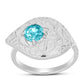 Silberring mit Paraiba Quarz
