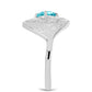 Silberring mit Paraiba Quarz