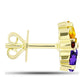 Goldplattierte Silberohrringe mit Barton Granat und marokkanischem Amethyst