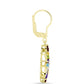 Goldplattierte Silberohrringe mit Barton Granat und marokkanischem Amethyst