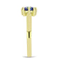 Goldplattierter Silberring mit mystischem Topas