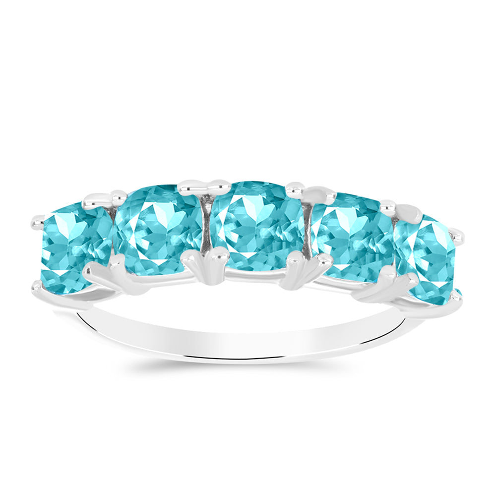 Silberring mit Paraiba Quarz 3 