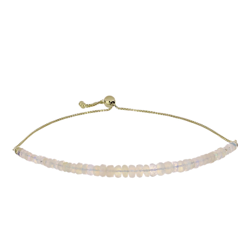 Goldplattiertes Silberarmband mit Welo-Opal