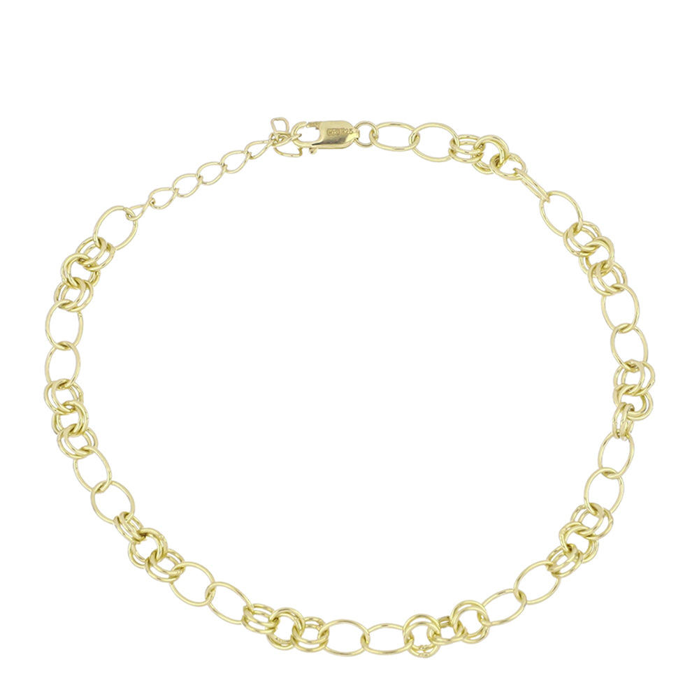 Goldplattiertes Silberarmband 1 