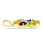 Goldplattierter Silberanhänger mit Barton Granat und marokkanischem Amethyst