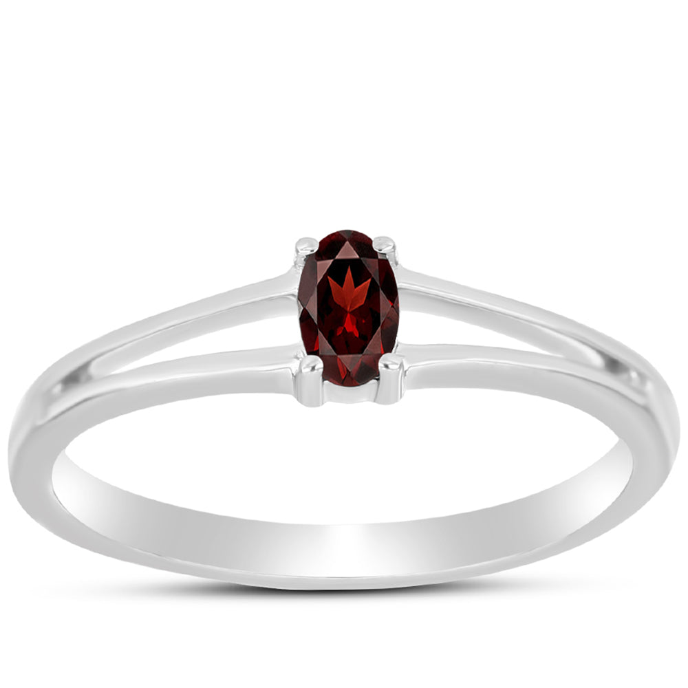 Silberring mit Barton Granat 3 