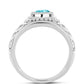Silberring mit Paraiba Quarz