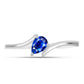 Silberring mit australischem blauem Saphir