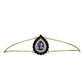 Goldplattiertes Silberarmband mit mystischem Topas und schwarzem Spinell