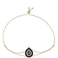 Goldplattiertes Silberarmband mit mystischem Topas und schwarzem Spinell