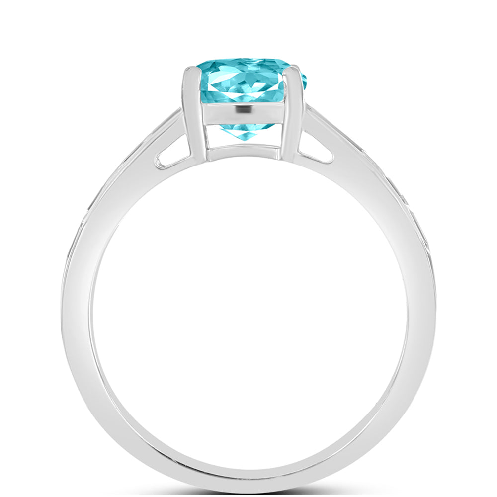 Silberring mit Paraiba Quarz