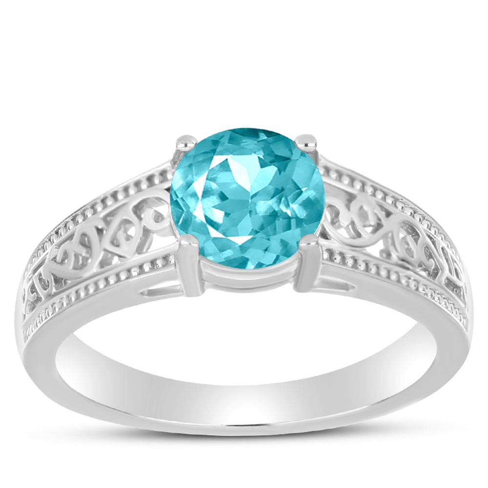 Silberring mit Paraiba Quarz 3 