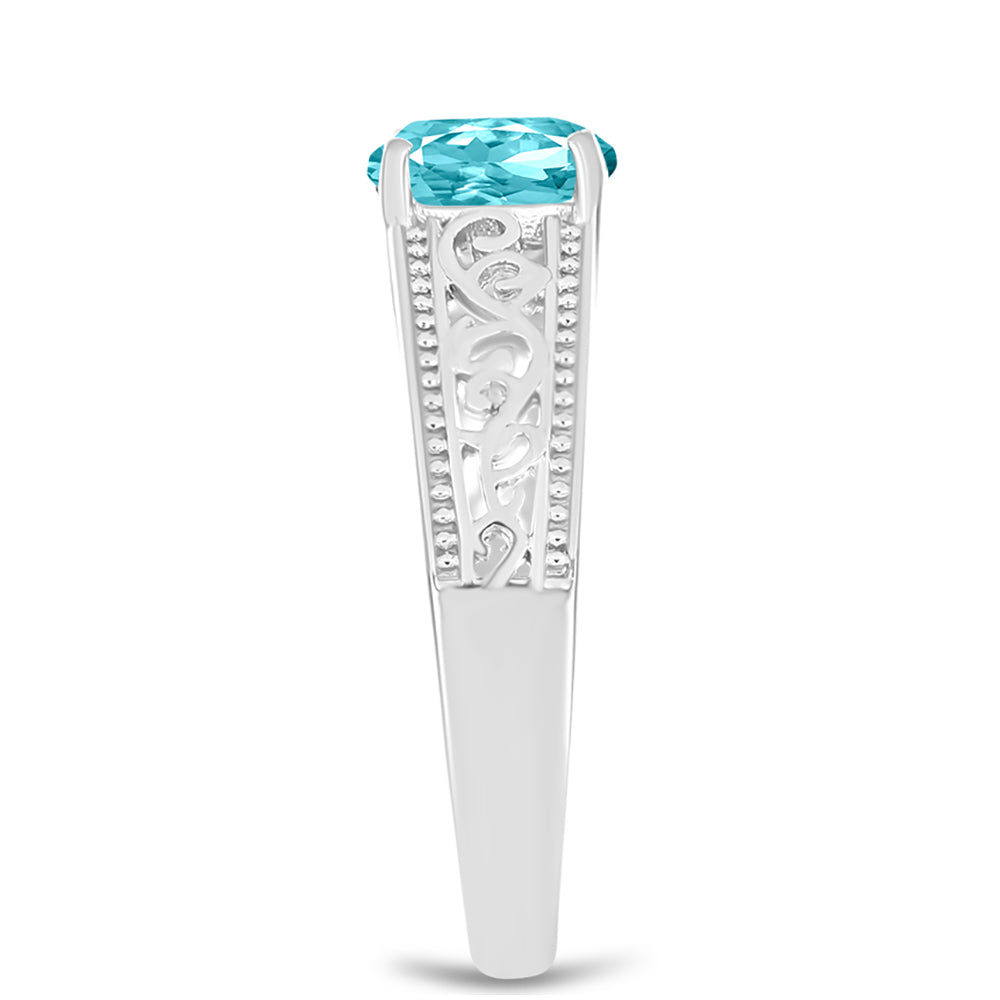 Silberring mit Paraiba Quarz 4 