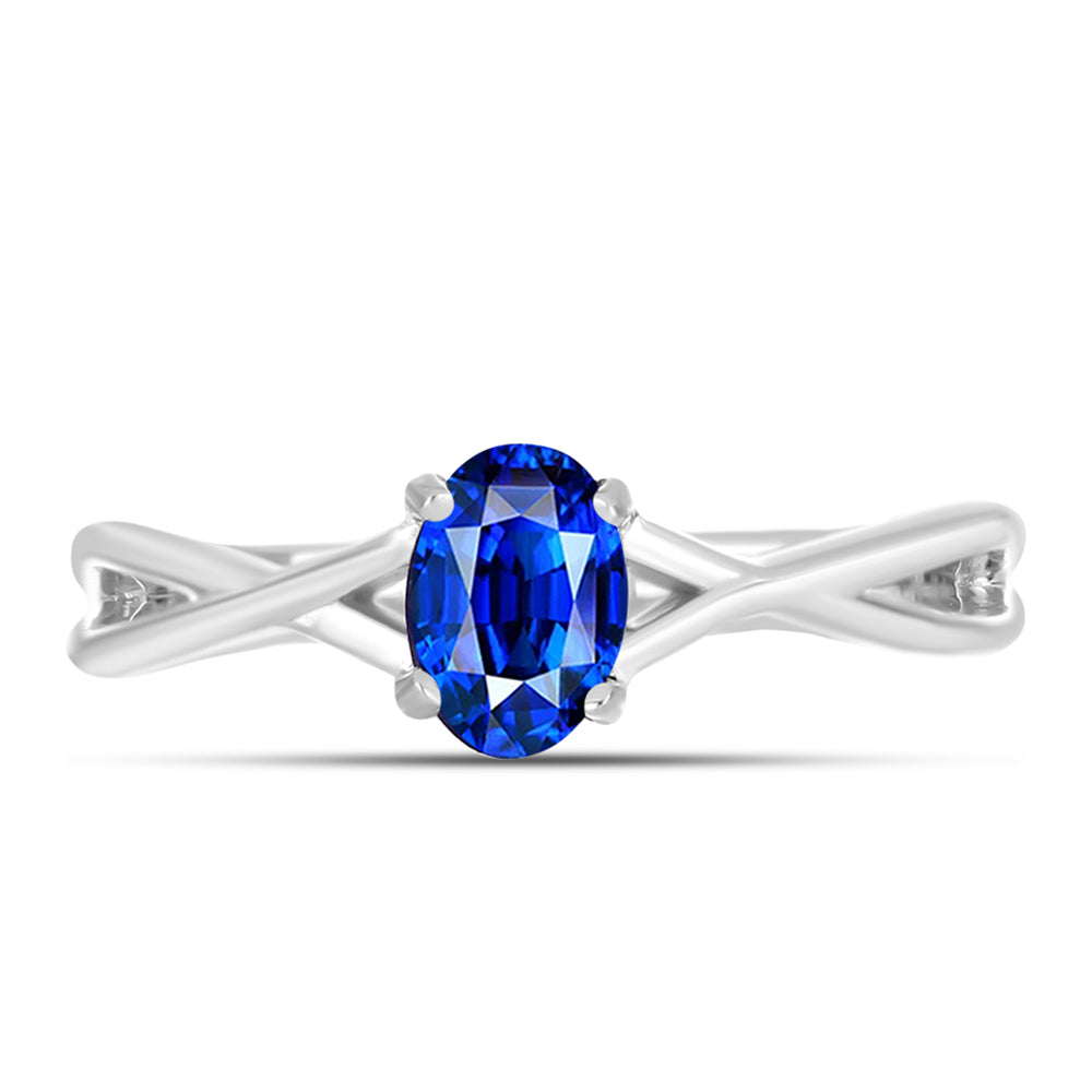 Silberring mit australischem blauem Saphir 1 
