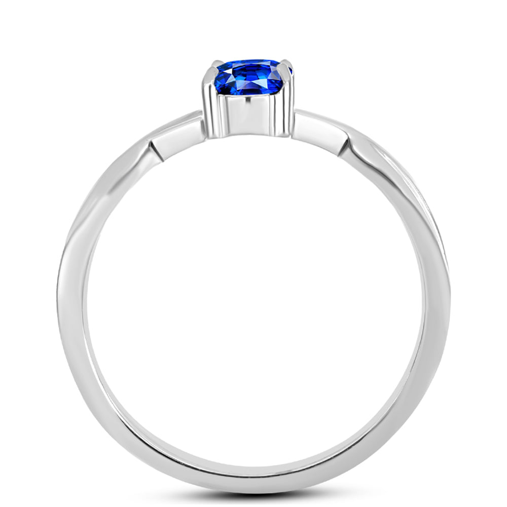 Silberring mit australischem blauem Saphir