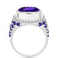 Silberring mit marokkanischem Amethyst und weißem Topas
